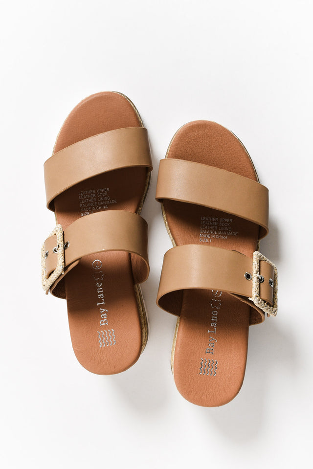 Ryver Taupe Buckle Wedge Sandal image 4