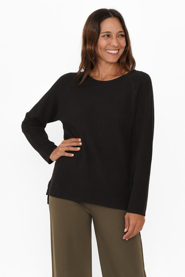 Sylvie Black Knit Jumper