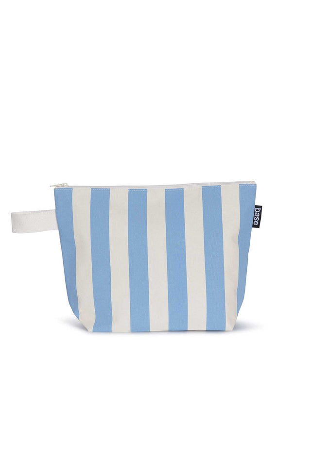 Stash Base Large Powder Blue Stripe Clutch