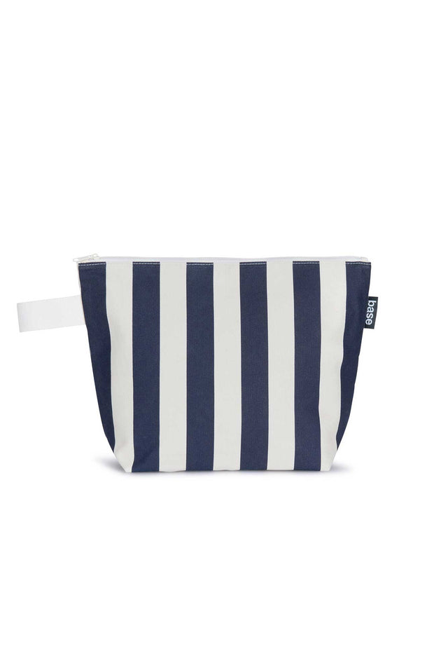 Stash Base Large Navy Stripe Clutch