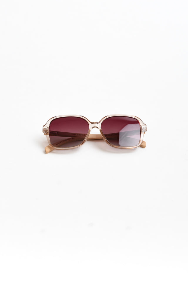 Sadie Champagne Wooden Sunglasses