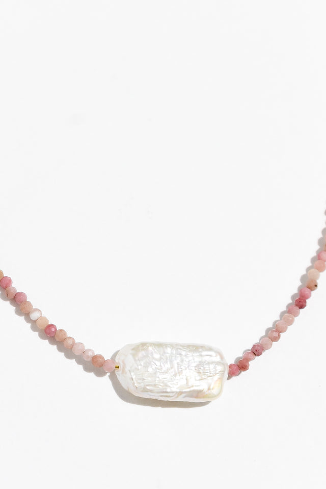 Sado Pink Beaded Pearl Necklace image 3