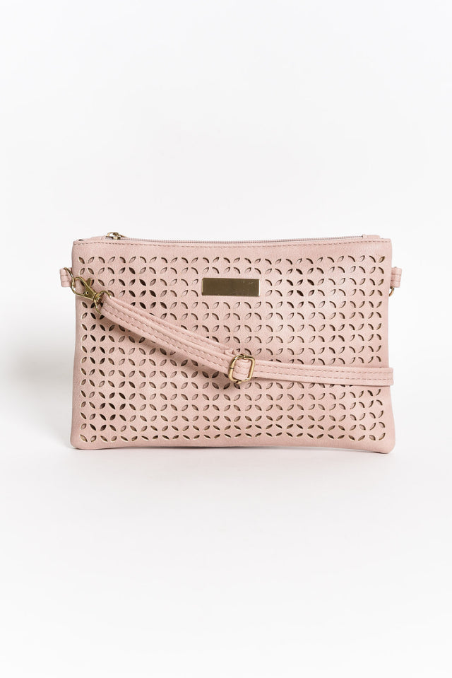 Sagara Blush Embossed Crossbody Bag