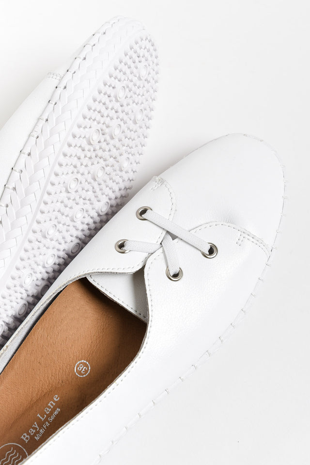 Shine White Cheetah Leather Loafer image 6