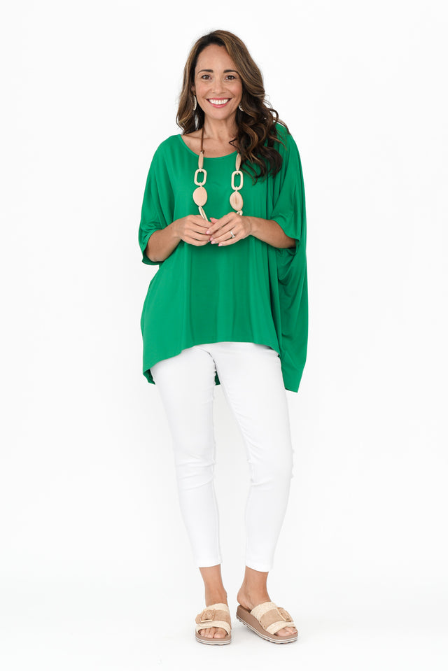 Sorronda Green Bamboo Batwing Top banner image