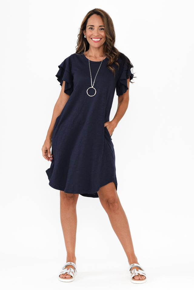 Sydney Navy Cotton Tee Dress banner image