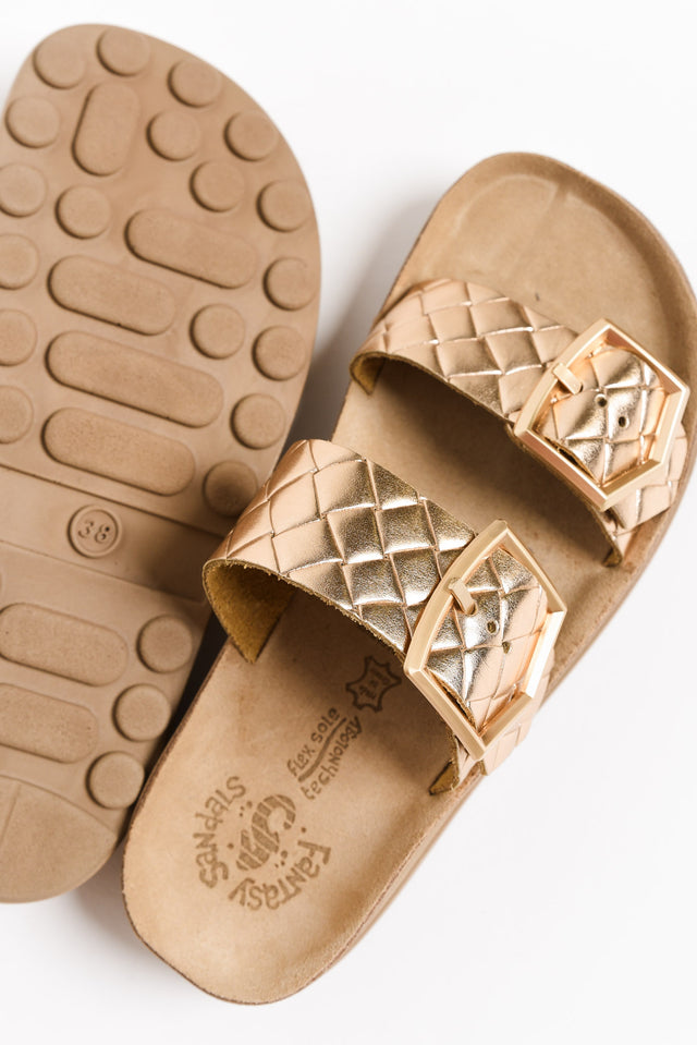 Taylor Rose Gold Quilted Slide image 7