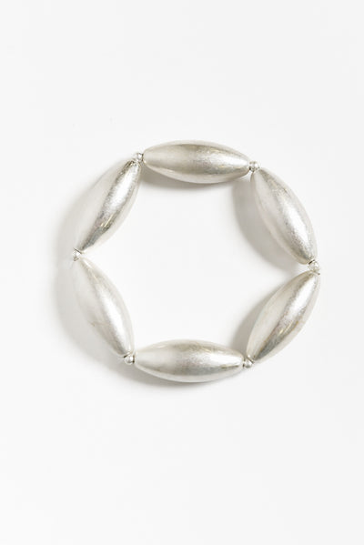 Vella Silver Beaded Bracelet