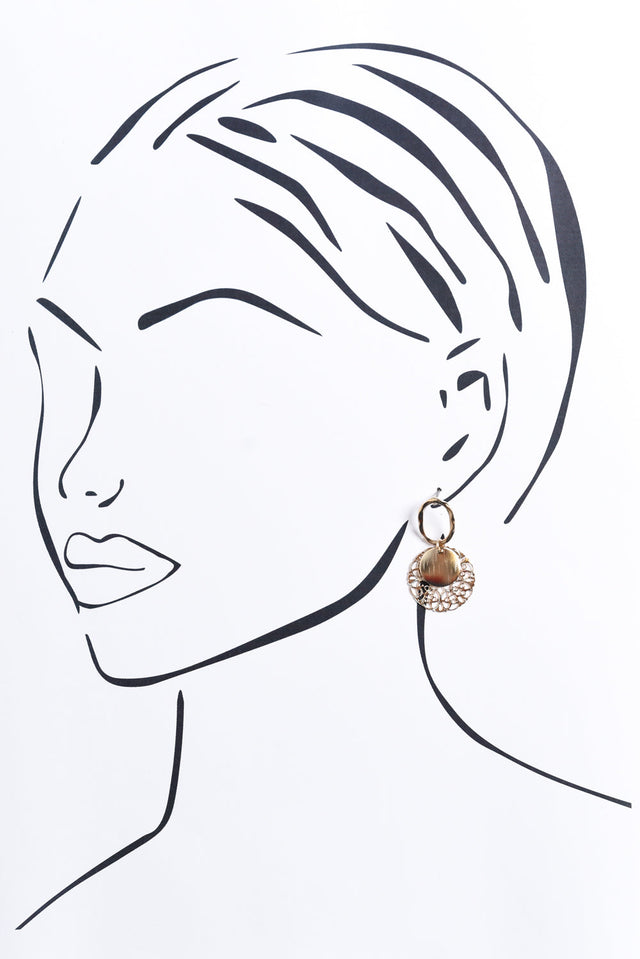 Wynna Gold Disc Earrings