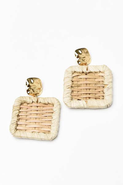 Yannick Natural Weave Drop Earrings