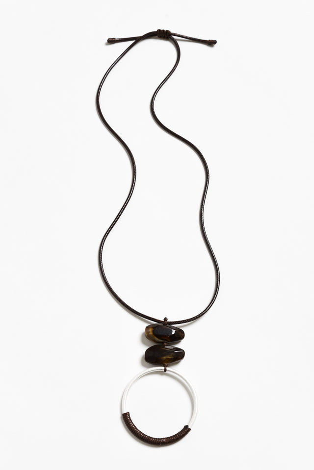 Yennifer Brown Circle Pendant Necklace