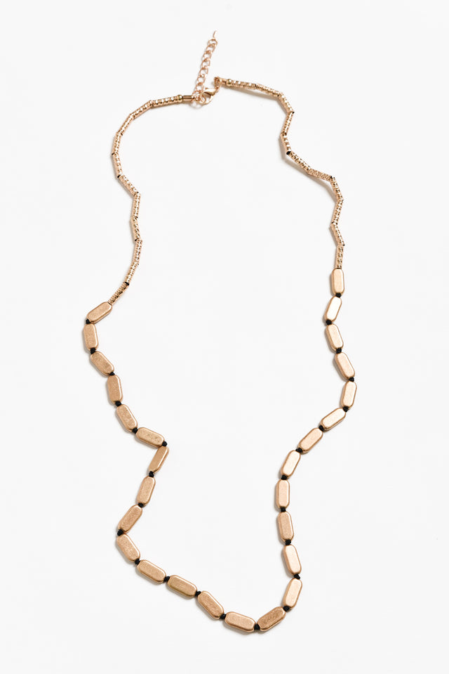 Yves Rose Gold Beaded Necklace