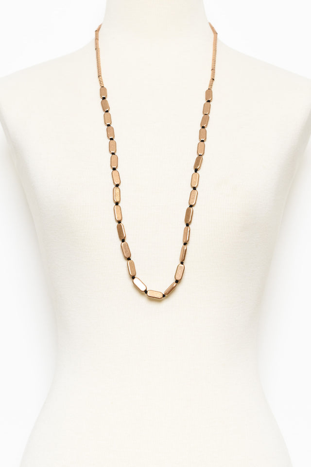 Yves Rose Gold Beaded Necklace