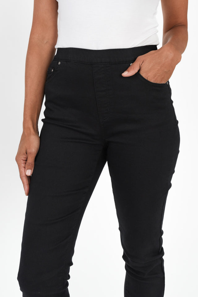 Zadie Black Denim Stretch Jeans image 4