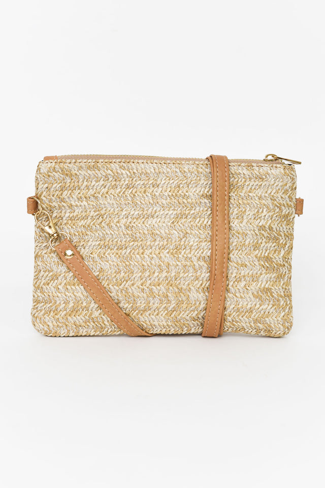 Zila Natural Woven Crossbody Bag