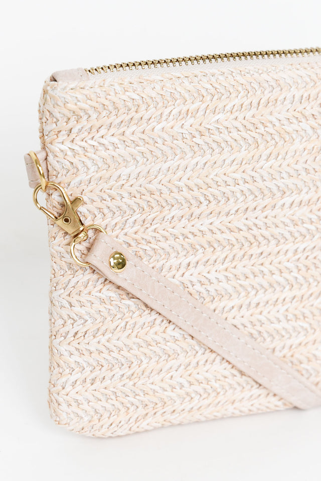 Zila Sand Woven Crossbody Bag