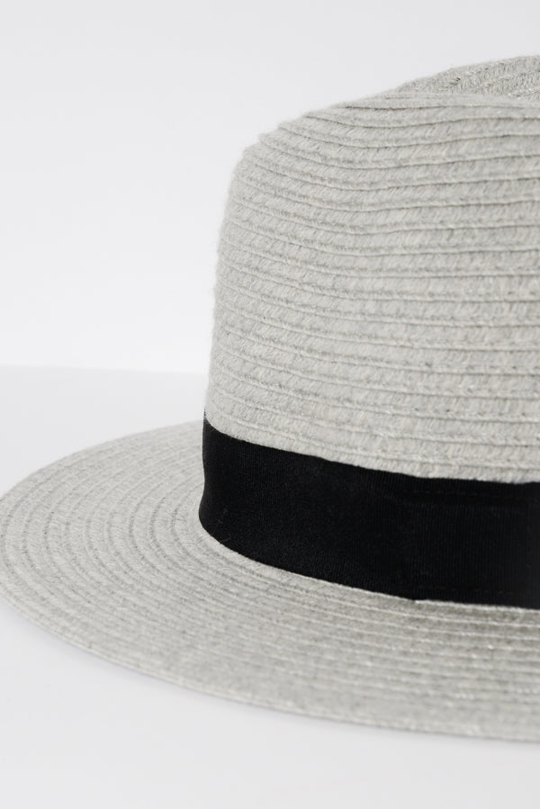 Grey Wide Brim Travel Fedora - Blue Bungalow image 4