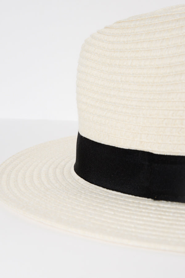 Ivory Wide Brim Travel Fedora - Blue Bungalow image 4