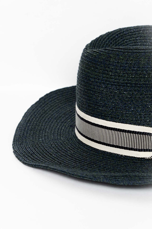 Belmont Navy Raffia Fedora image 3