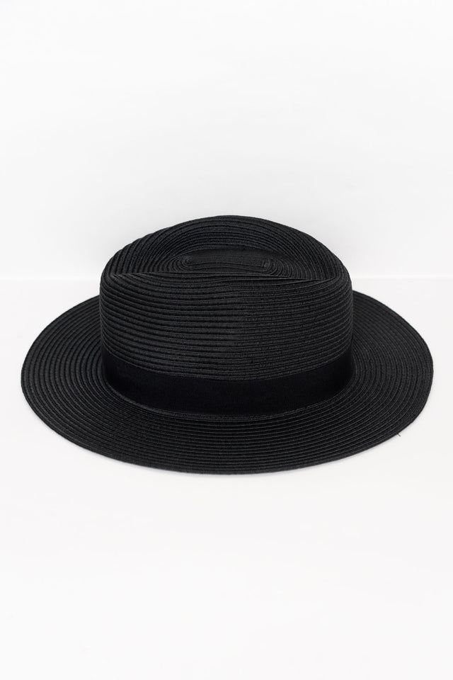 Black Wide Brim Travel Fedora image 3