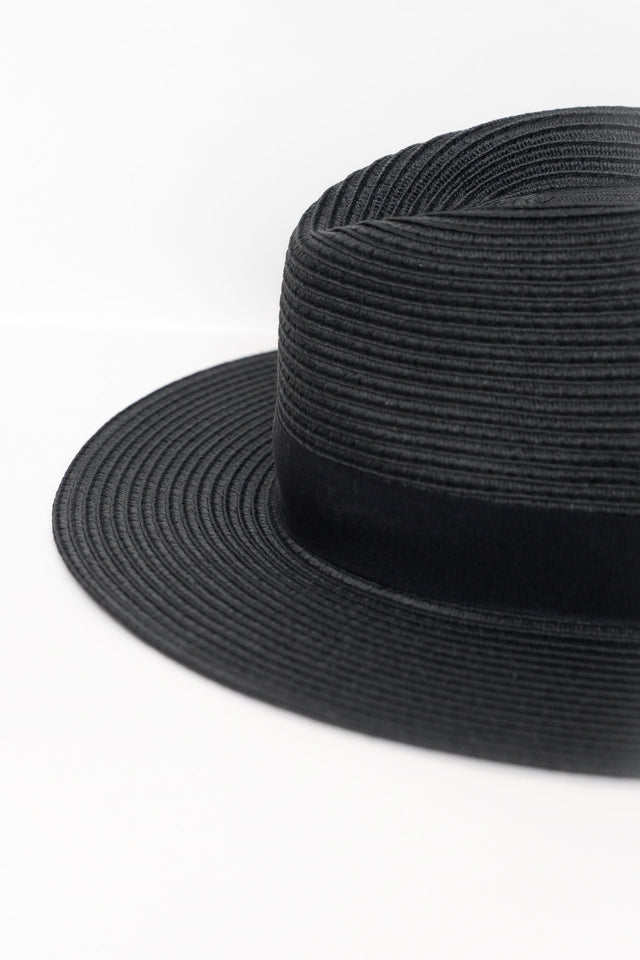 Black Wide Brim Travel Fedora image 4