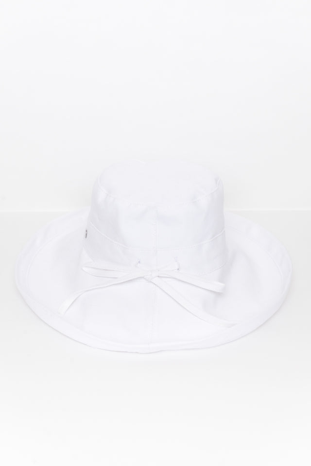 Coogee White Cotton Upturn Hat