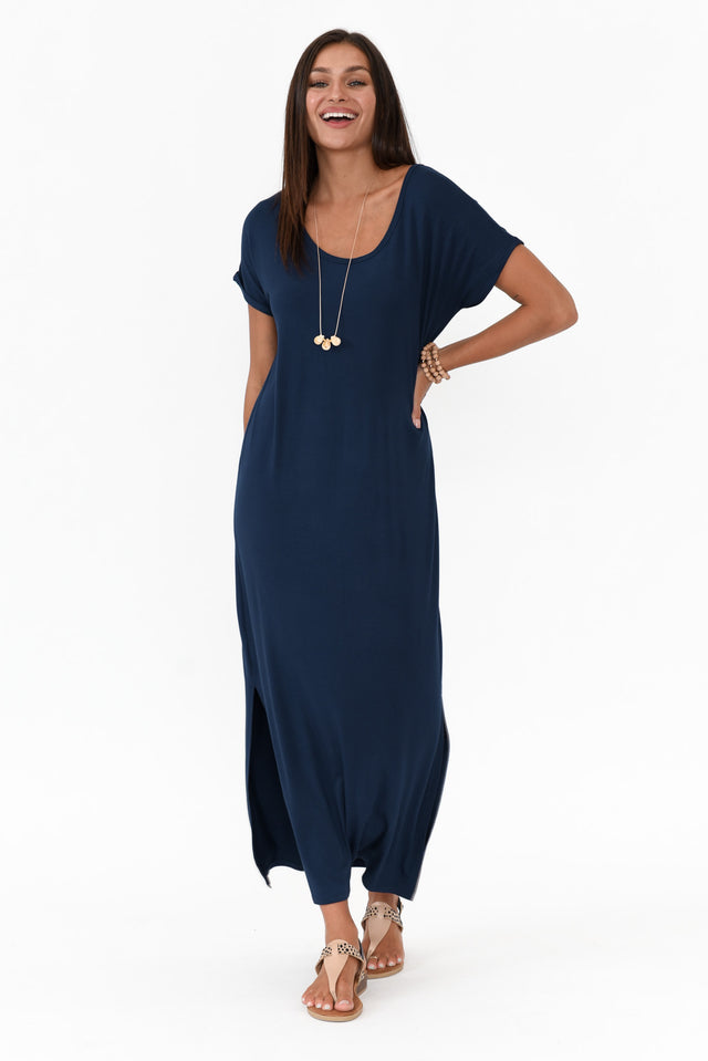 Elsie Navy Bamboo Dress  