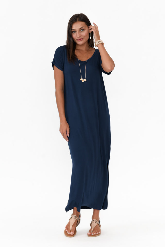 Elsie Navy Bamboo Dress image 3