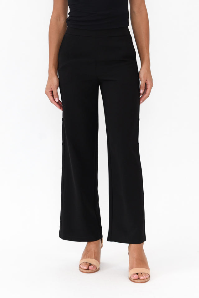 Estelle Black Wide Leg Pant    alt text|model:Demi