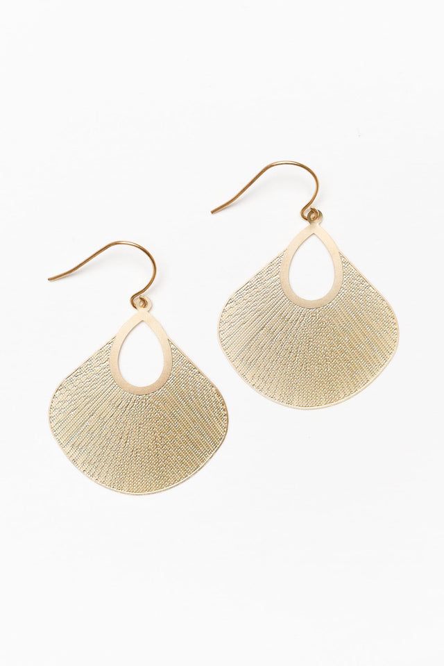 Evelyn Gold Fan Earrings