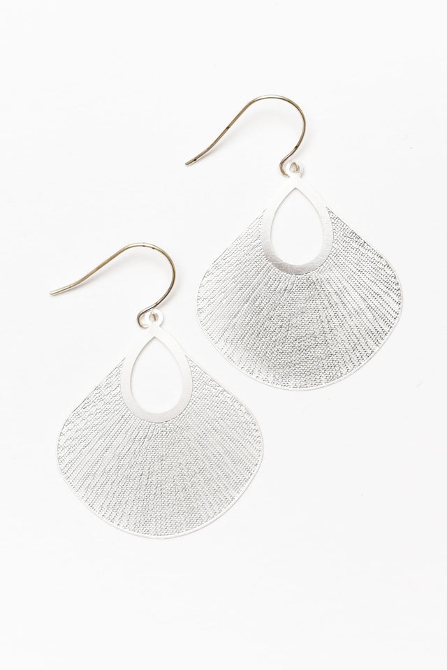 Evelyn Silver Fan Earrings