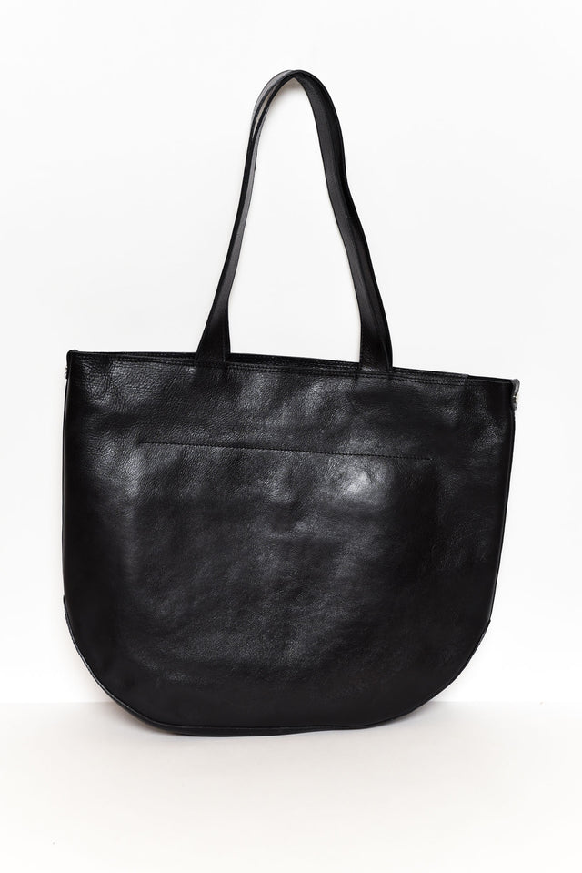 Fenna Black Leather Tote