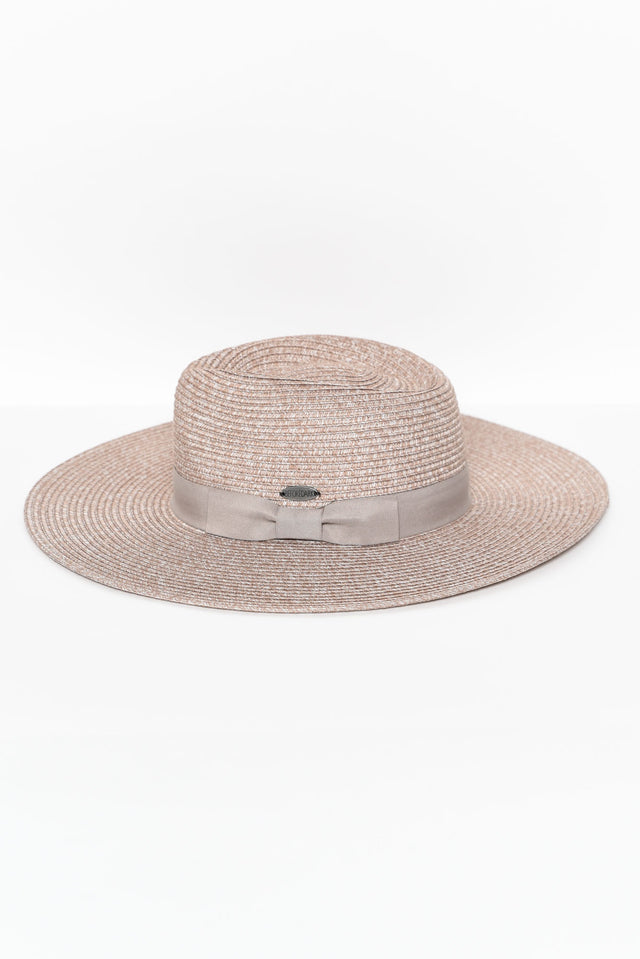 Fiona Sand Wide Brim Travel Fedora