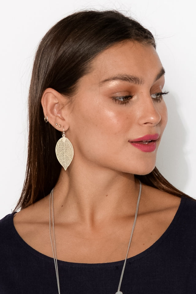 Gold Leaf Cutout Earrings