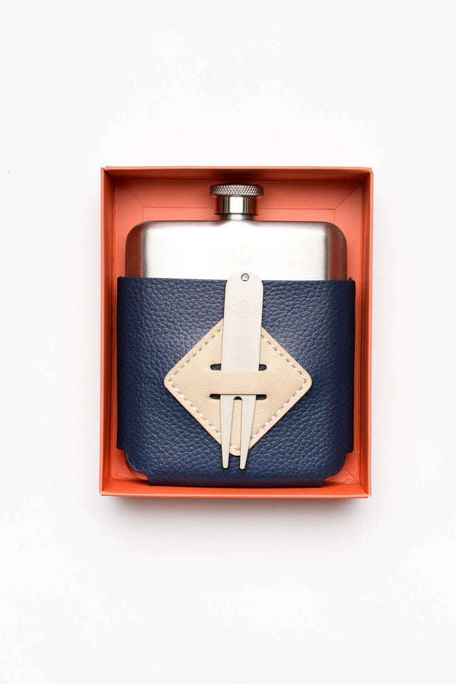 Golfer's Hip Flask & Divot Tool Set