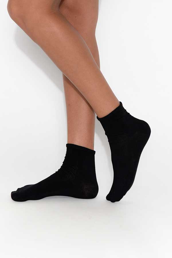 Kai Black Bamboo Two Pack Boot Socks