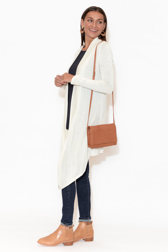 Lauper White Cashmere Bamboo Cardigan image 5