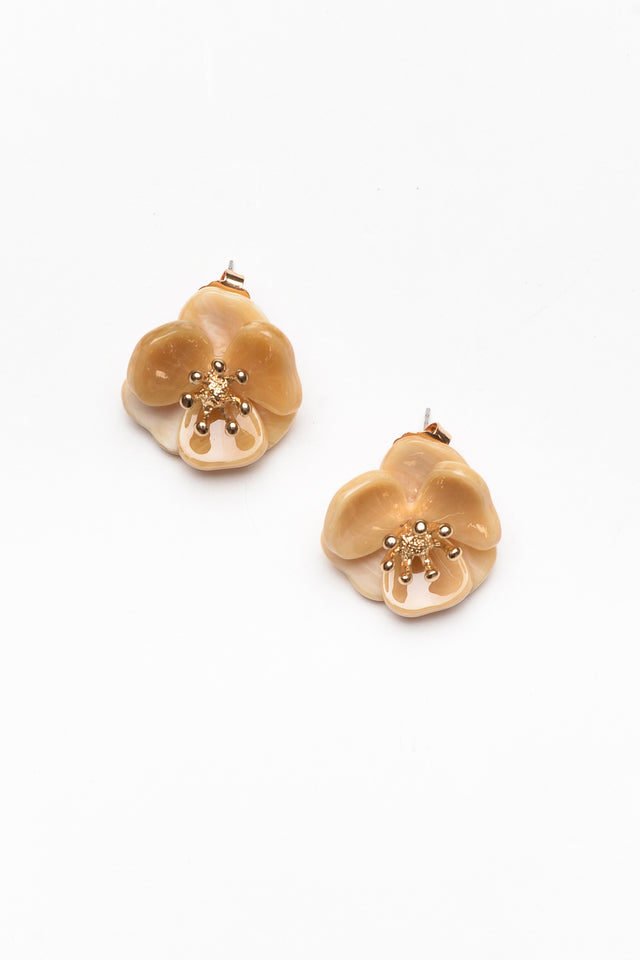 Laura Nude Flower Studs