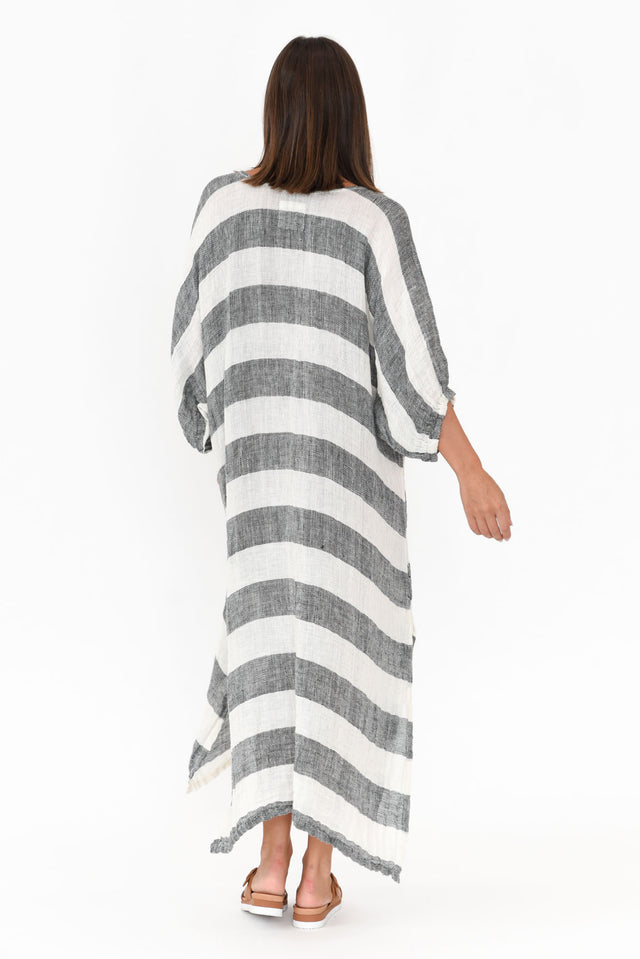 Marcel Black Stripe Linen Dress image 7