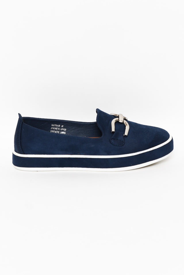 Natyia Navy Faux Suede Platform Loafer image 6