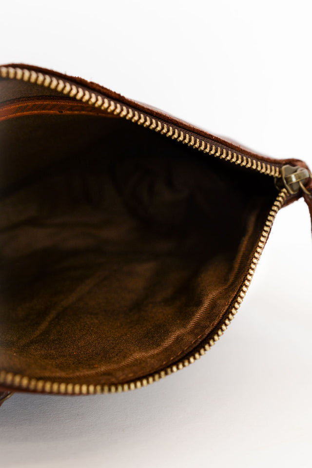 Sylvie Cognac Leather Pouch image 3