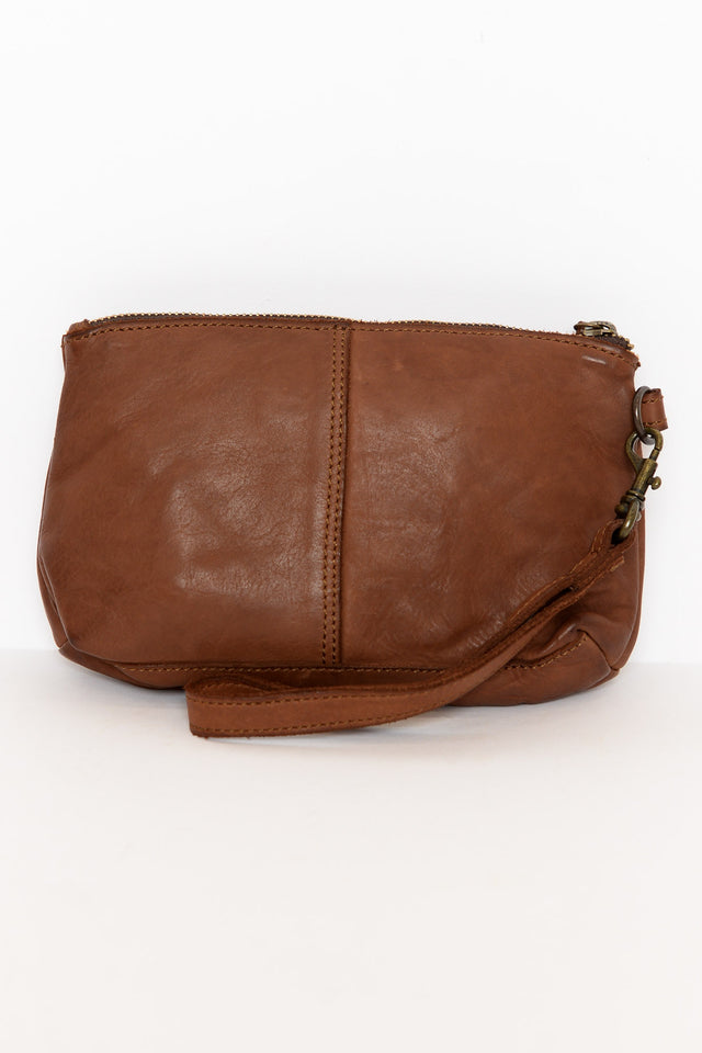 Sylvie Cognac Leather Pouch