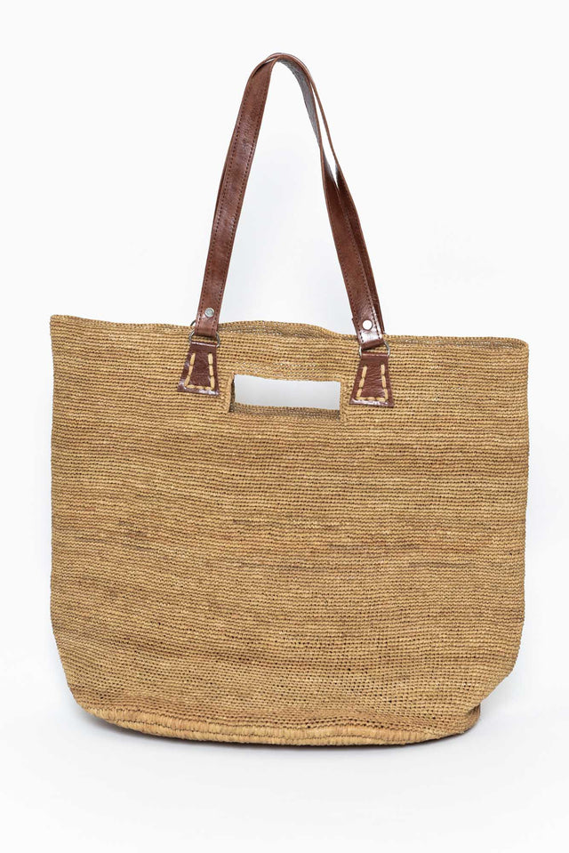 Soa Tan Raffia Shoulder Bag image 3