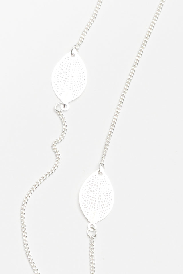 Stem Silver Leaf Fine Chain Necklace