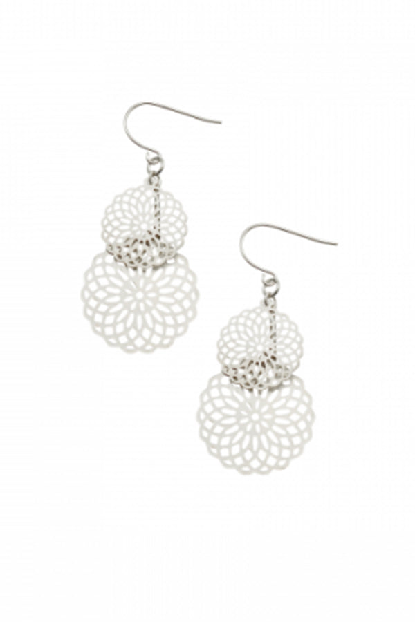 Silver Double Kaleidoscope Earring - Blue Bungalow