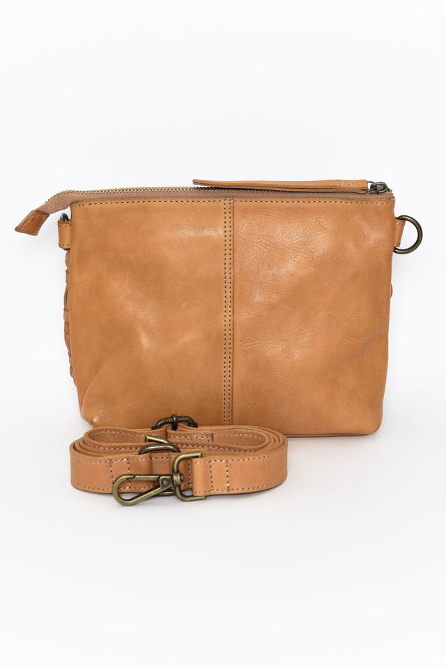 Bray Tan Woven Crossbody Bag image 4