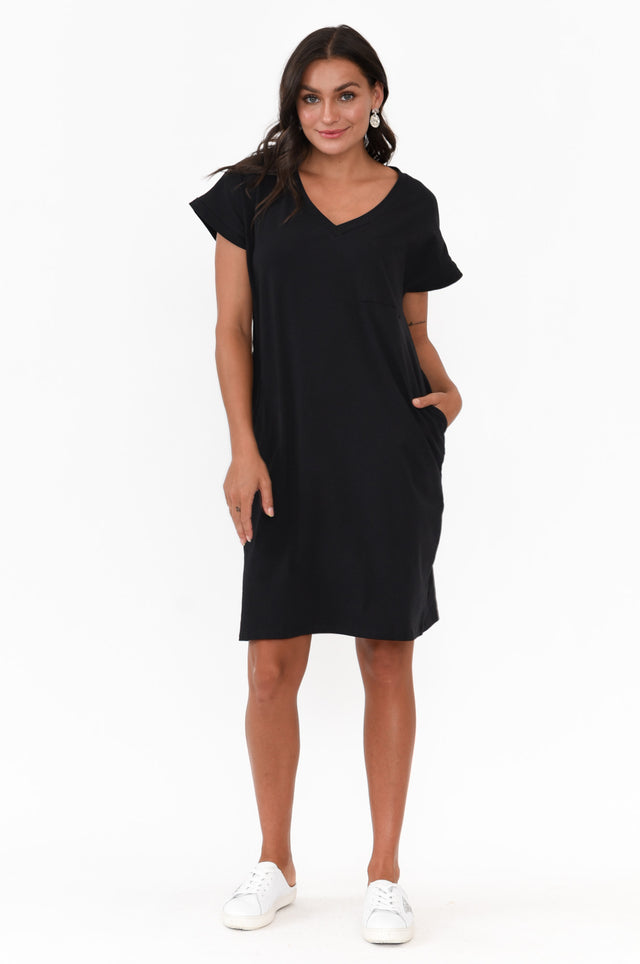 Zena Black T-Shirt Dress